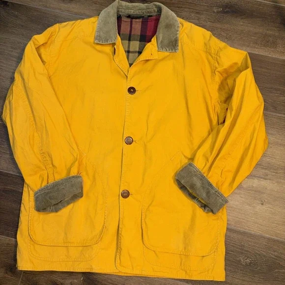Vintage J. Crew Chore Coat Men's Medium Barn Jacket 90s Vtg Flannel Lined - Picture 1 of 5